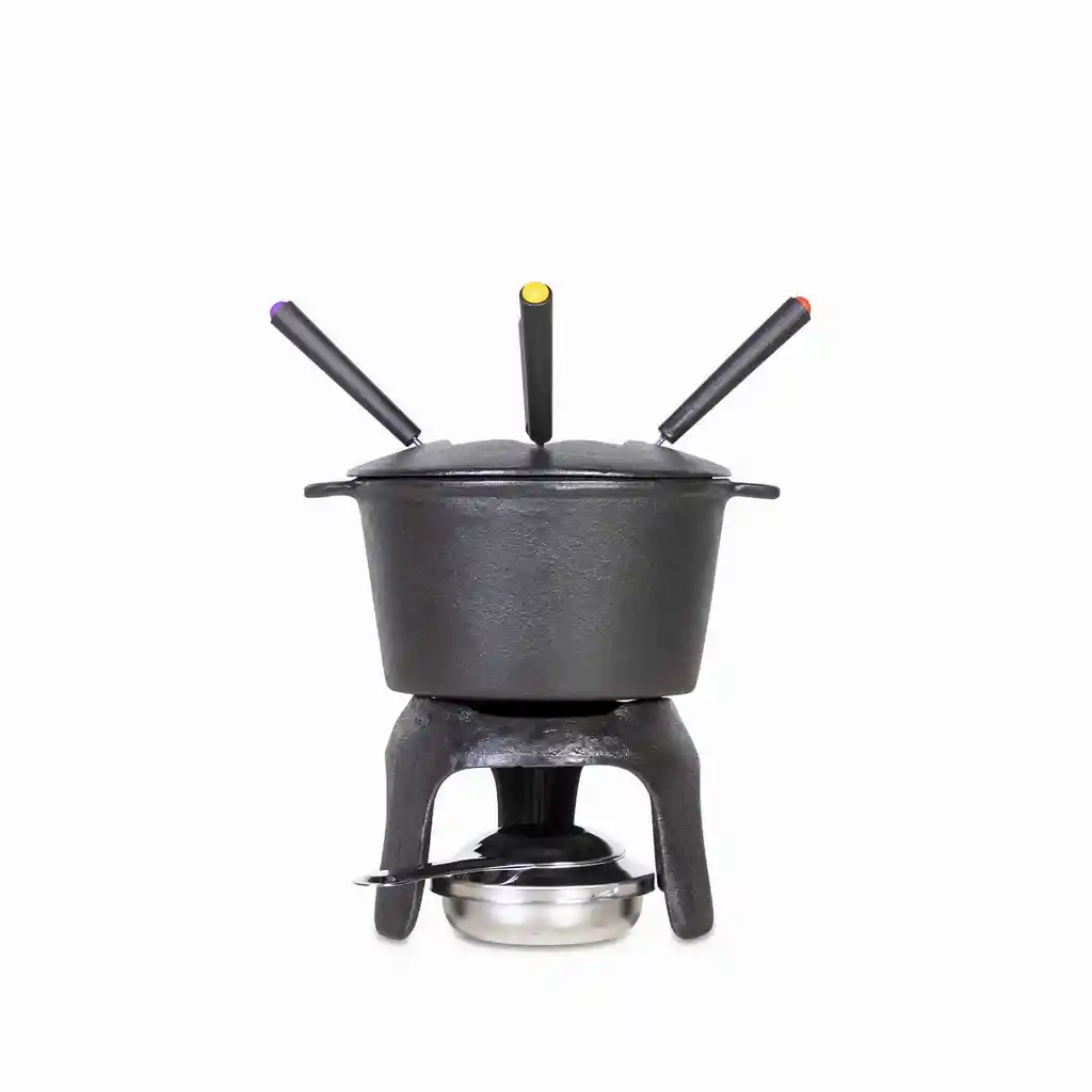 Ambiente Gourmet Fondue Negro en Hierro Fundido