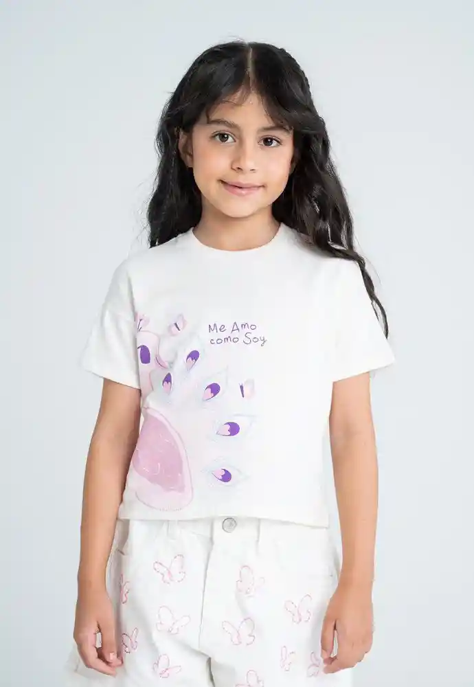 Camiseta Manga Corta 18/24mese-ivory