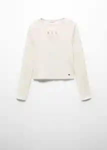 Camiseta Troquel Off White Talla 20 Teen Niñas Mango