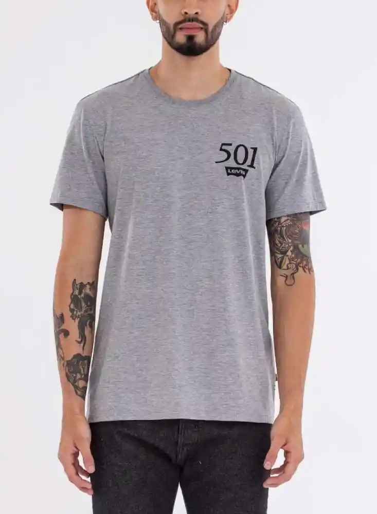 Camiseta Mc Hombre Xl-gris