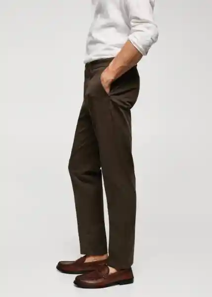 Pantalón Dublino Chocolate Talla 42 Hombre Mango