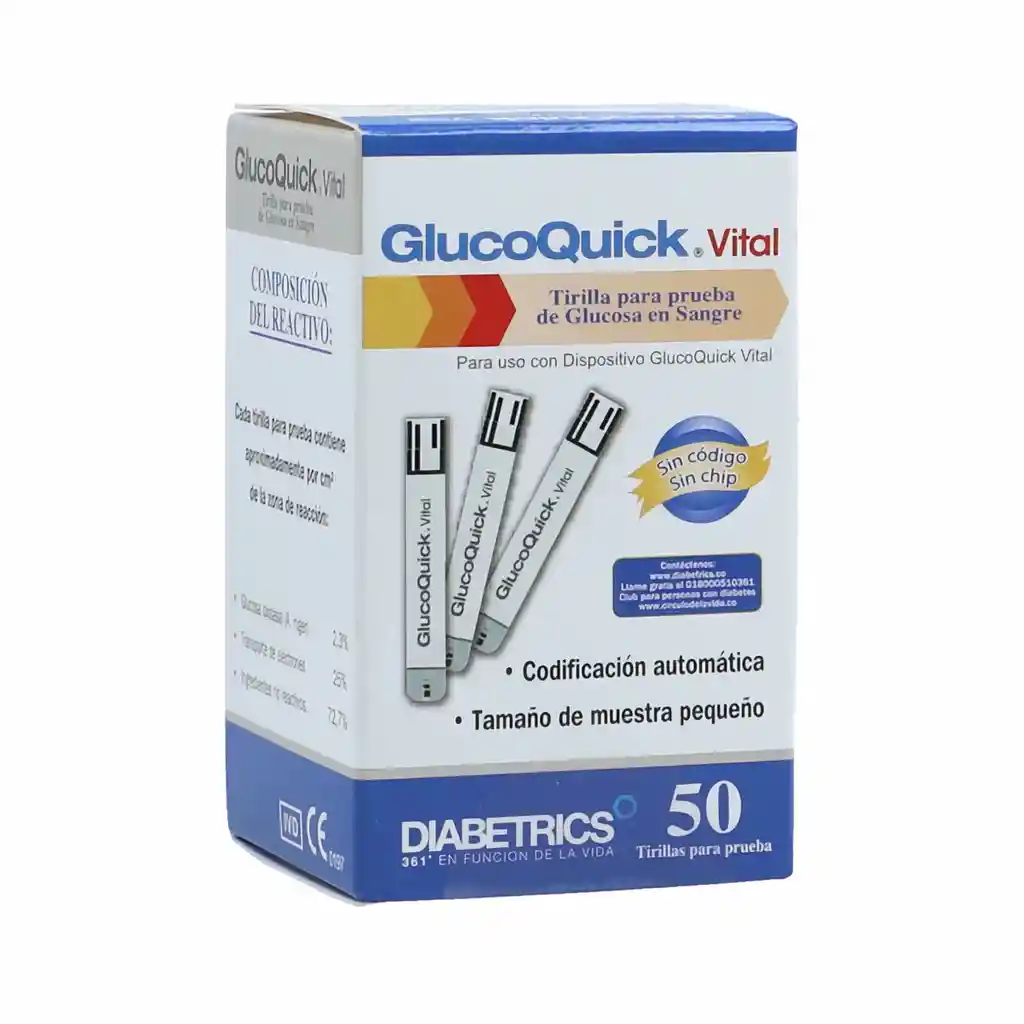 Glucoquick Tiras de Prueba de Glucosa