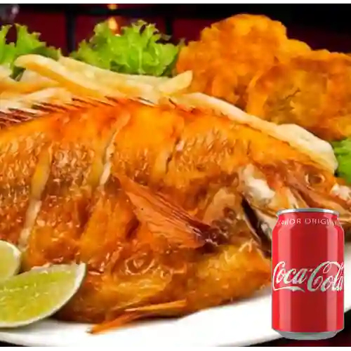 Combo Mojarra Frita + Coca-Cola Sabor Original 330 ml