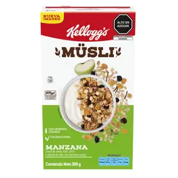 Müsli Cereal de Avena Arroz y Trigo Sabor Manzana y Pasas 