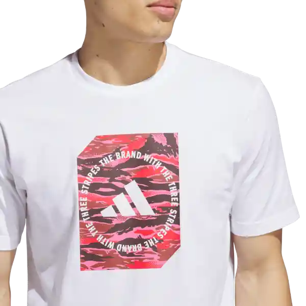 Adidas Camiseta C Camo Box T Manga Corta Hombre Blanco Talla M