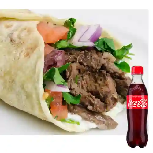 Combo Shawarma Beef + Coca-Cola Sabor Original 400ml