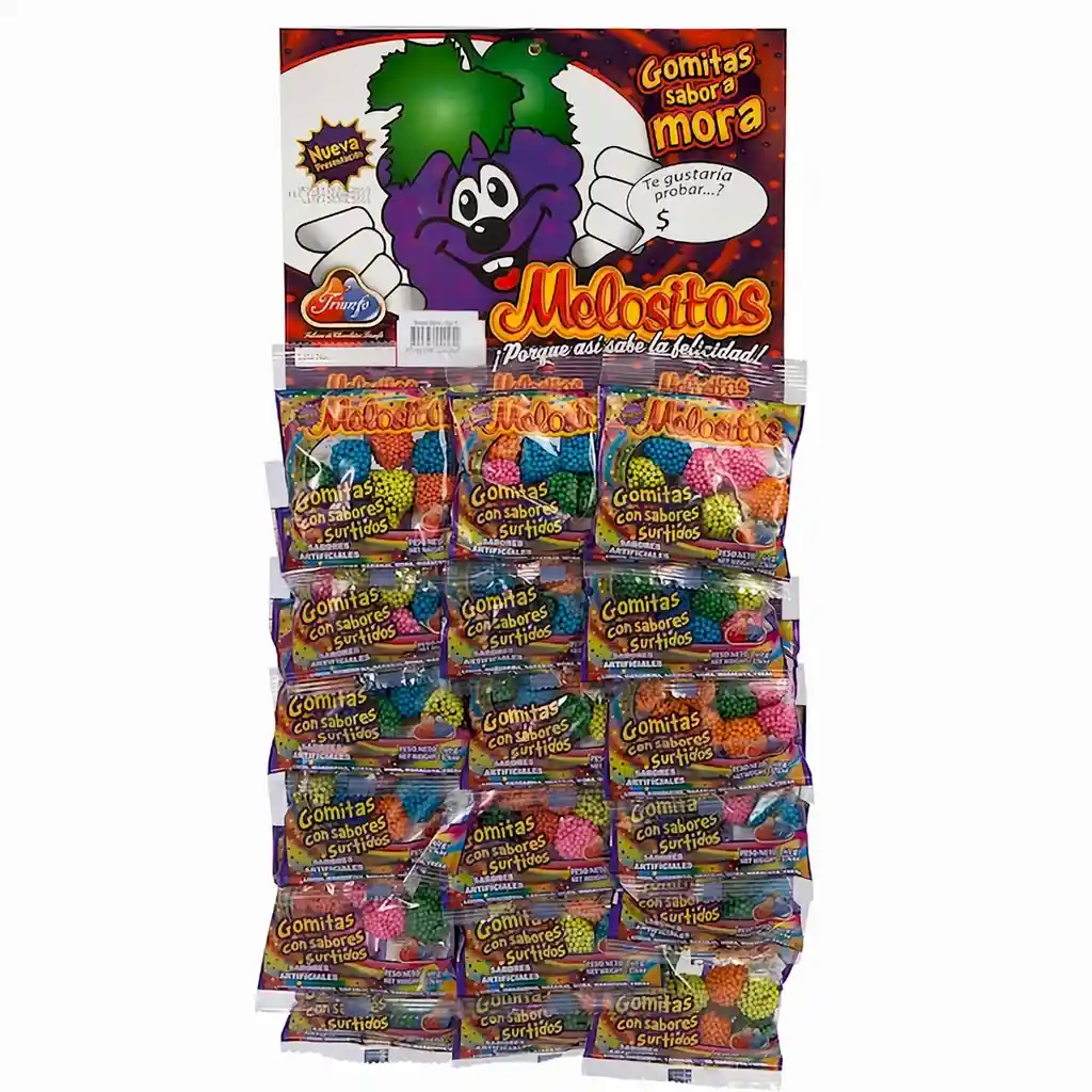 Melositas Gomas Caja x 18 Unidades.