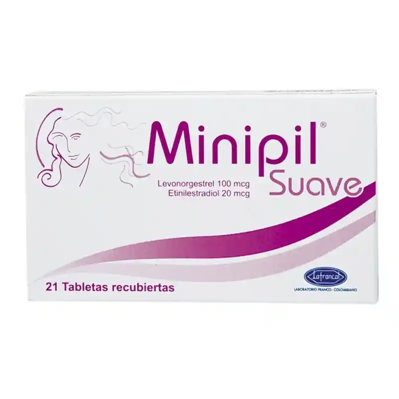 Minipil Suave (100 mcg/20 mcg) 21 Tabletas