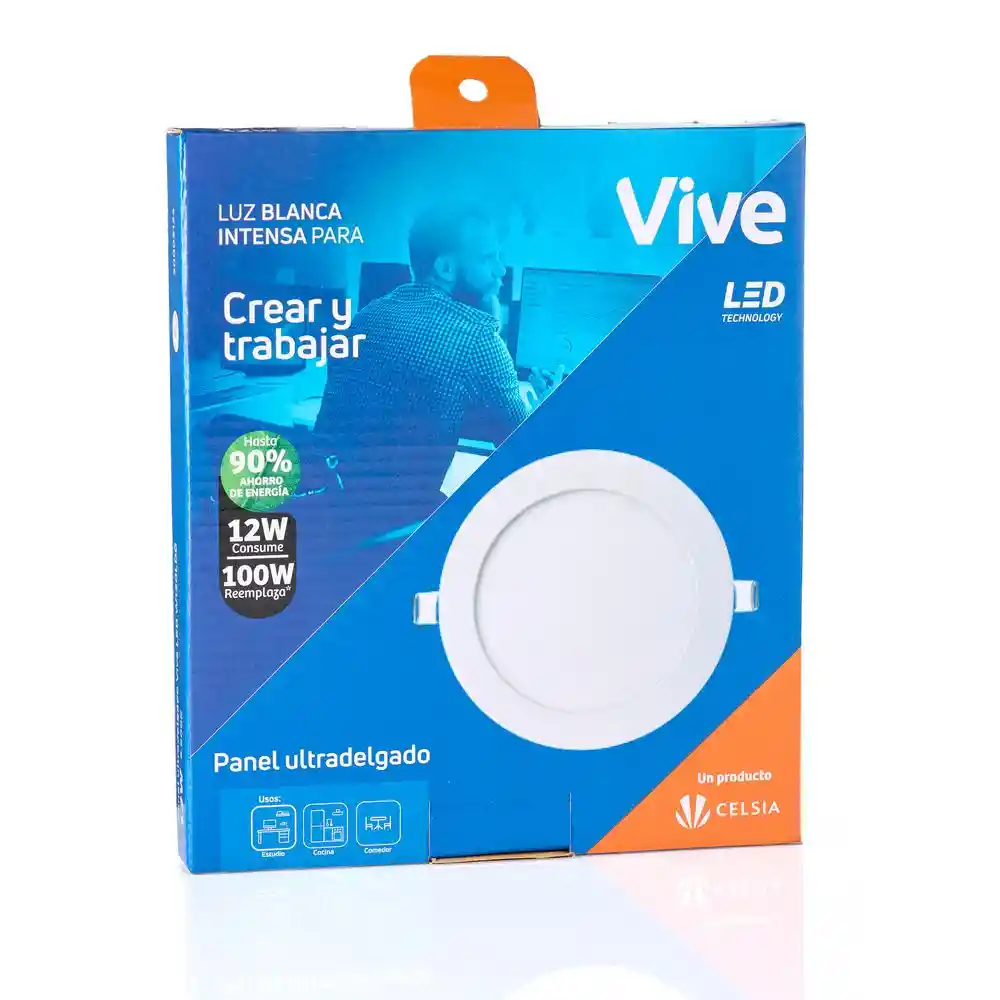 Panel Led Vive Incrusta 12w 30h 6500k 1 u Vive 7707208214316