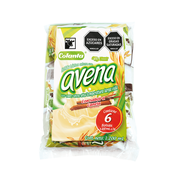 Colanta Bebida Láctea con Avena Sabor Canela 6 Pack 1200 ml