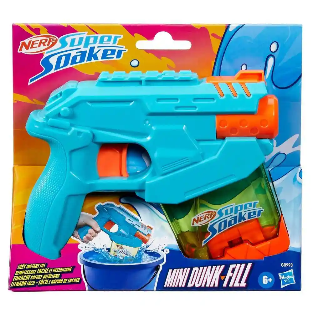 Lanzador de Agua Super Soaker Mini Dunkfill Nerf