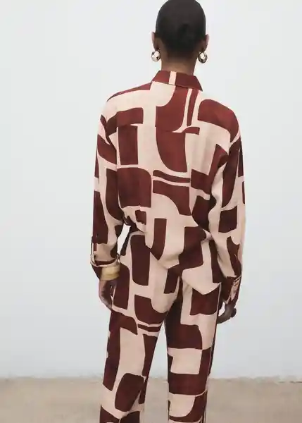 Camisa Parisi Crudo Talla S Mujer Mango