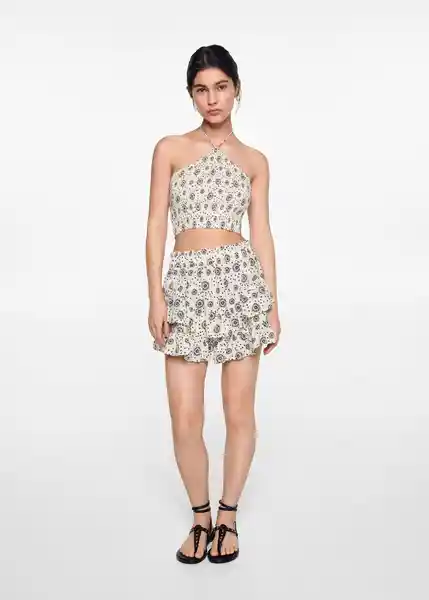 Short Lights Offwhite Talla 19 Niñas Mango