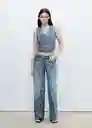 Chaleco Massy Tejano Medio Talla S Mujer Mango