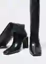 Bota Mary Negro Talla 38 Mujer Mango