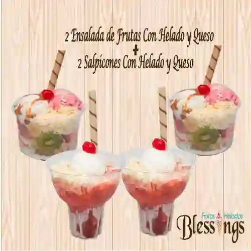 Combo 2 Ensaladas H+q y 2 Salpicones H+q
