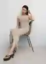Vestido Flavita Gris Claro Vigoré Talla S Mujer Mango