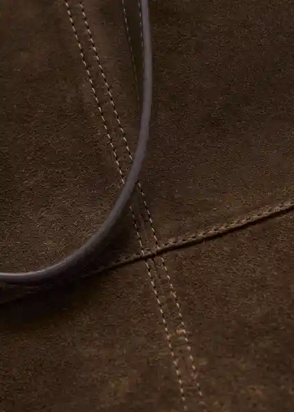 Bolso G Fes Khaki Talla 99 Mujer Mango