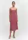 Vestido Boscol-H Rosa Talla L Mujer Mango