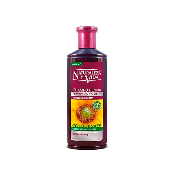 Naturaleza y Vida Shampoo Henna Reflejos Borgoña 300 ml