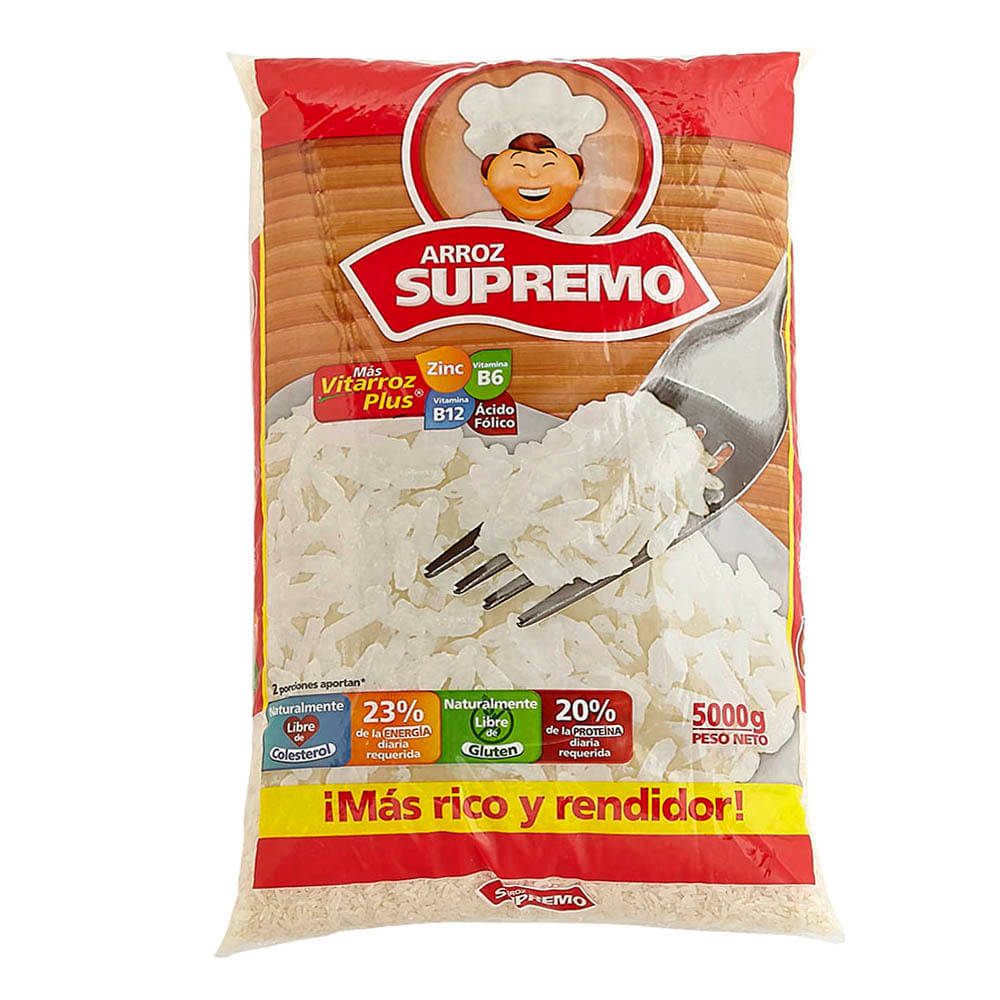 Supremo Arroz Tradicional con Vitaminas 5 kg