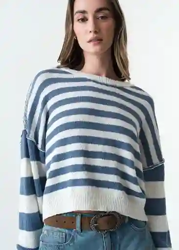 Tejido Mujer Azul Colonia Medio Talla S 583G056 Naf Naf