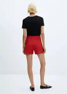 Short Malu5-H Rojo Talla 42 Mujer Mango