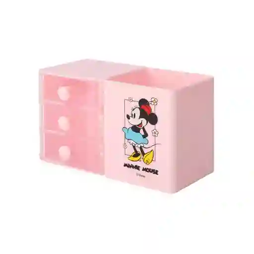Organizador Plástico de Tres Capas Para Escritório Minnie Miniso