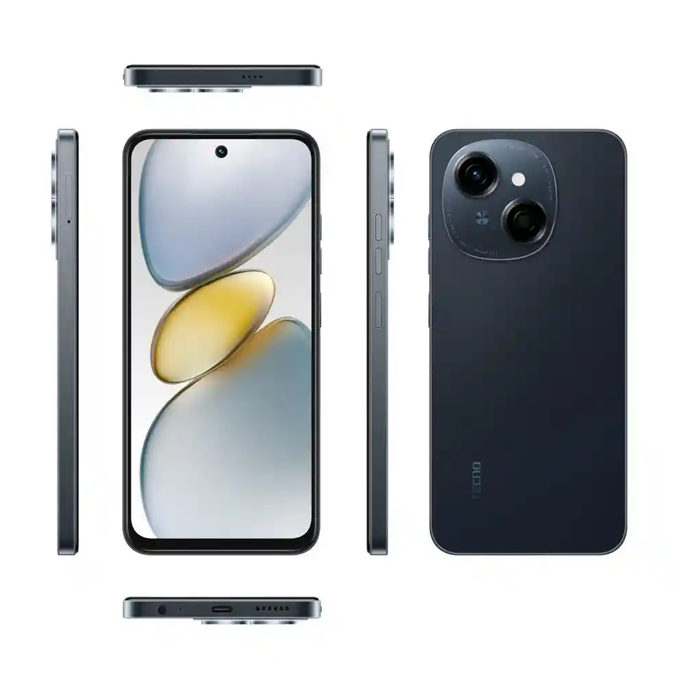 Celular Tecno Mobile Kl4 128 Gb 4 Gb Ram Negro Manual de Instrucciones Pin Bandeja Estuche Trasero