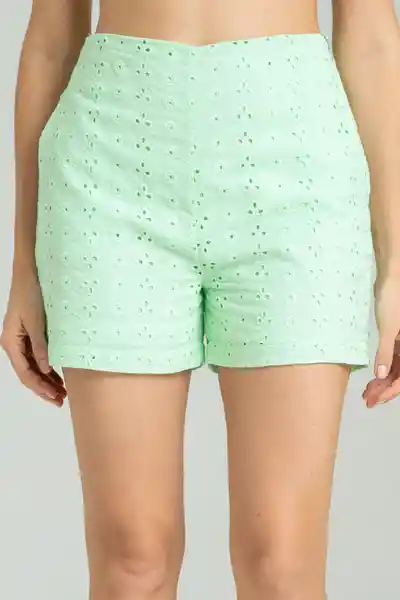 Short Ojalillo Color Verde Masmelo Talla 8 Ragged