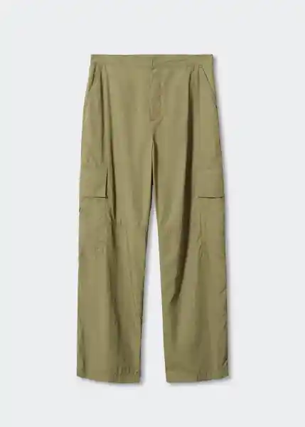 Pantalón Oli Verde Talla 40 Mujer Mango