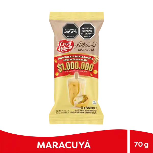 Crem Helado Artesanal Maracuyá 70 g