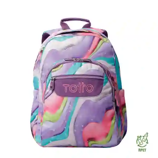 Morral Juvenil Porta Pc 14" Acuarela Morada