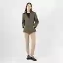 Chaqueta Cuello Alto Manga Larga Café Talla M 725989