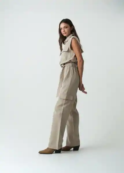 Enterizo Nanis Gris Aluminio Claro Talla M 562G380 Naf Naf