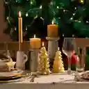 Vela Pilar Navidad Dorado Diseño 0006