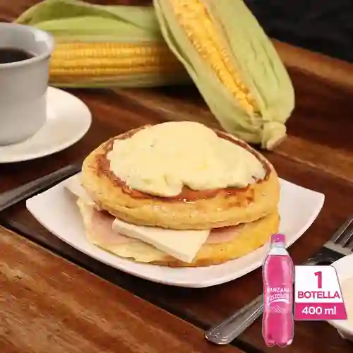 Combo 2 Arepas Especiales + Postobón Manzana 400 ml