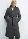 Abrigo Eye Gris Talla L Mujer Mango