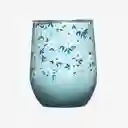 Corkcicle Vaso Stemless Floral Azul 12 Oz