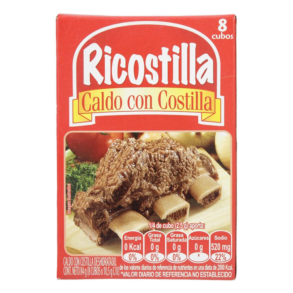 Ricostilla Cubos de Caldo con Costilla 84 g