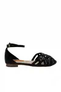 Baletas Charm Negro Talla 37 Mercedes Campuzano