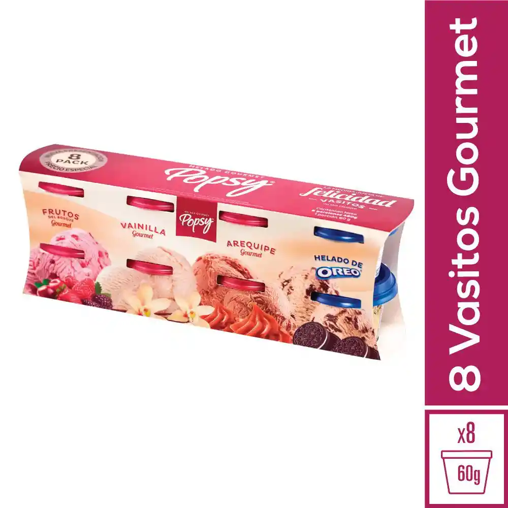 Popsy Helado Gourmet Sabor Surtido