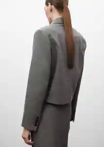 Blazer Americana Tyra Gris Talla XS Mujer Mango