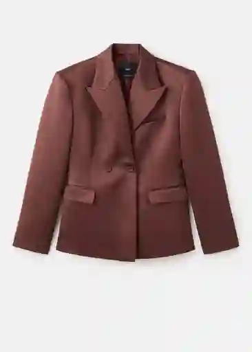 Blazer Americana Gilda Marrón Talla M Mujer Mango