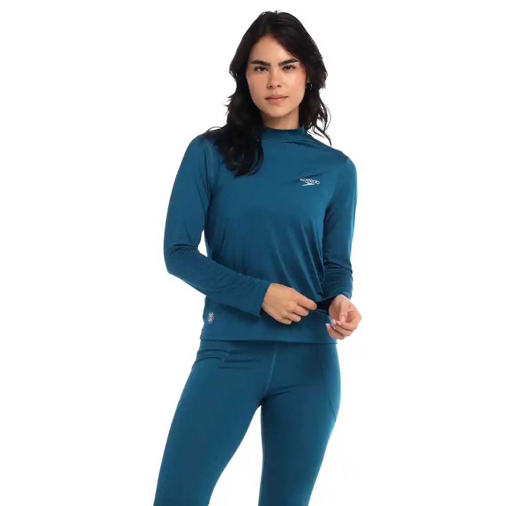 Camiseta Manga Larga Sunshirt Mujer Verde-m