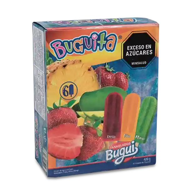 Buguita Paleta de Fruta Buguita en Agua