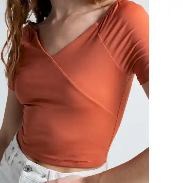  Camiseta Mujer Color Naranja Tabasco Medio Talla L Naf-Naf 