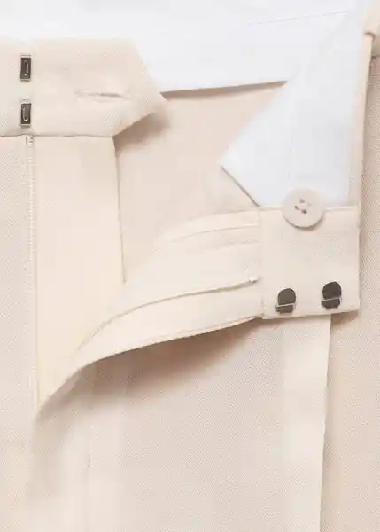 Pantalón Mire Vainilla Talla 36 Mujer Mango