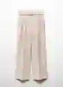 Pantalón Gina Crudo Talla 32 Mujer Mango