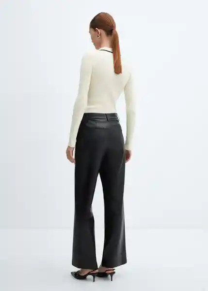 Pantalón Mali Negro Talla 34 Mujer Mango